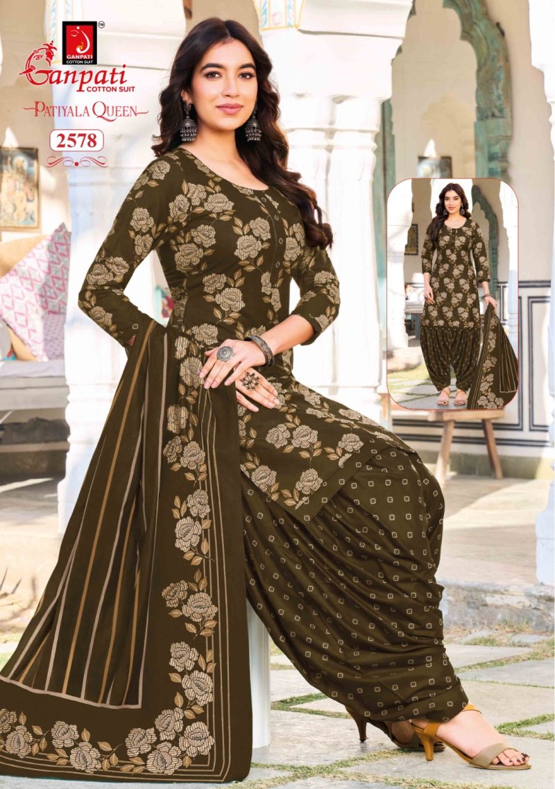 Patiyala Queen Vol 14 By Ganpati Cotton Printed Dress Material